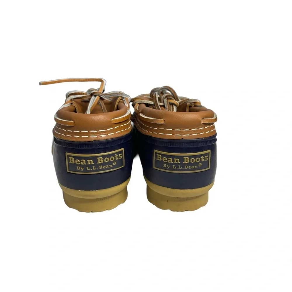 L.L. Bean Bean boots made in USA duck boots low top lace up rubber/leather. Sz 6